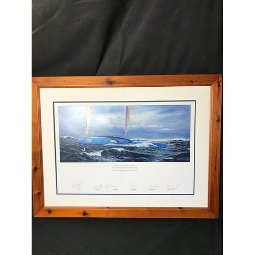 434 - Team Philips: an official print (2000) commemorating the ill-fated Team Philips catamaran in the Ame... 