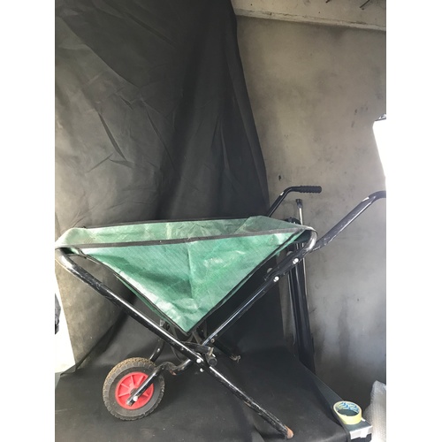 35 - A folding wheelbarrow