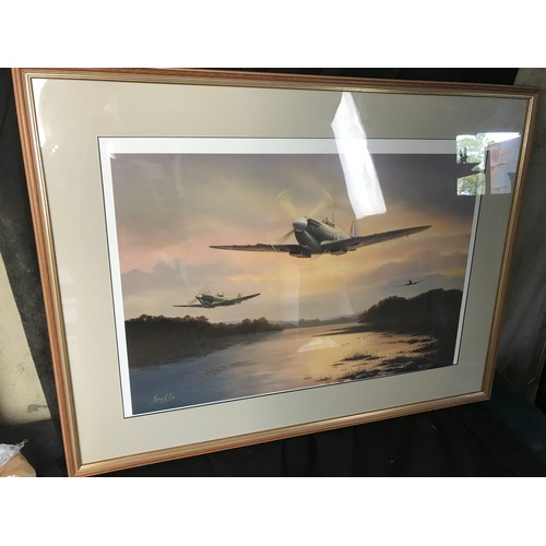 430 - A print after Barry G. Price of WW2 planes, framed and glazed,in excellent condition, 62 x 82 cm

Fi... 