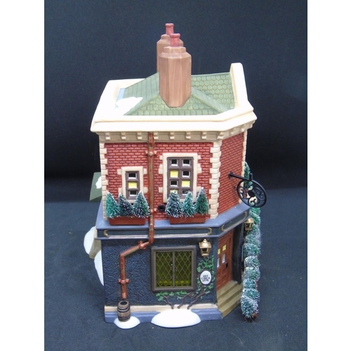 262 - Department 56 Dickens Village series, a collector's model of The Horse and Hounds English pub, in or... 