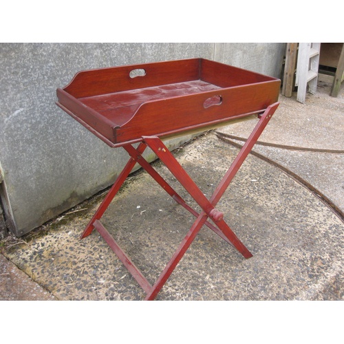 54 - A butler's tray with stand and a vintage oak tray
Photo of butler's tray coming soon...