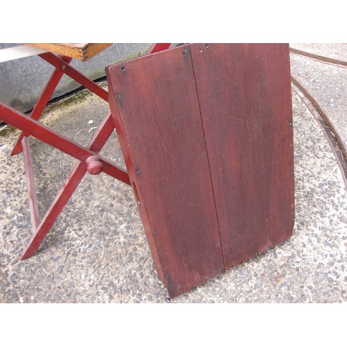 54 - A butler's tray with stand and a vintage oak tray
Photo of butler's tray coming soon...