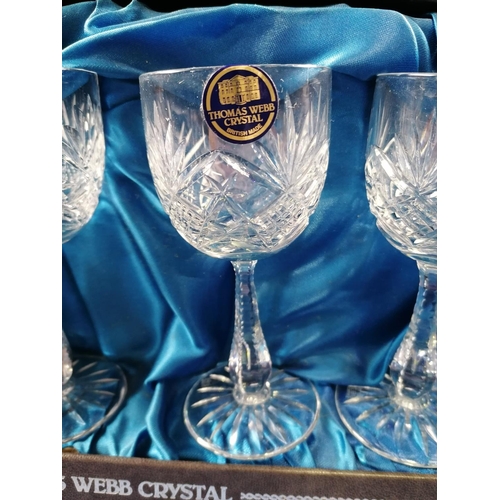 67 - Four Thomas Webb crystal glasses, boxed
