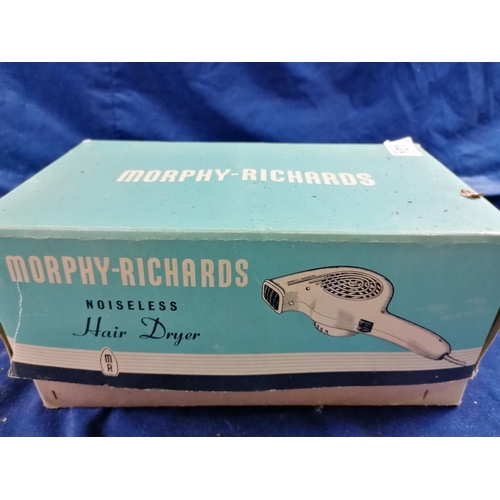 101 - A 1960s Morphy Richards hairdryer in original box for display purposes only