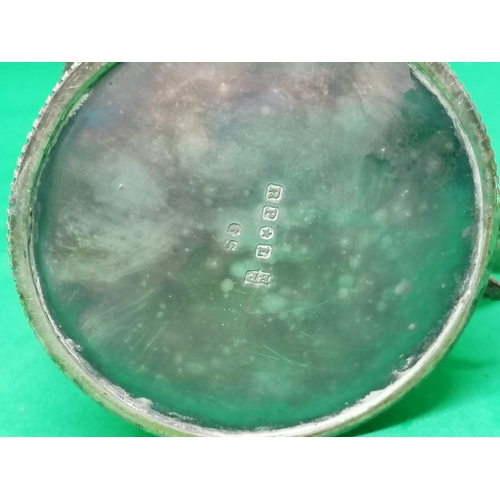 266 - An attractive late Victorian EP christening can with floral embossed sides also some bon bon dishes