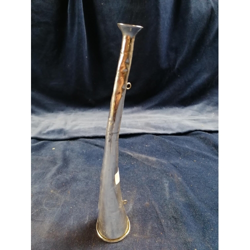 277 - An unusual plated hunting call of typical design