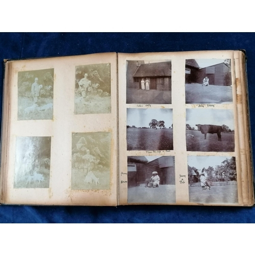 276 - Two antique photograph albums - family, hunting, horses etc