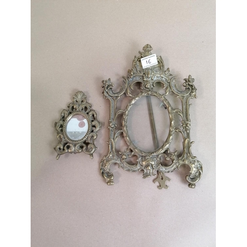 16 - Art Nouveau style table mirror and smaller piece