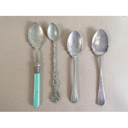 17 - Collection of Various Plated Spoons.