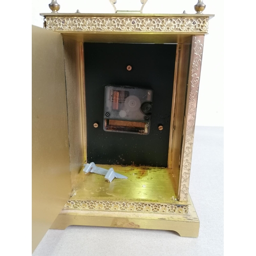 18 - Modern Brass Battery Operated Mantle Clock.