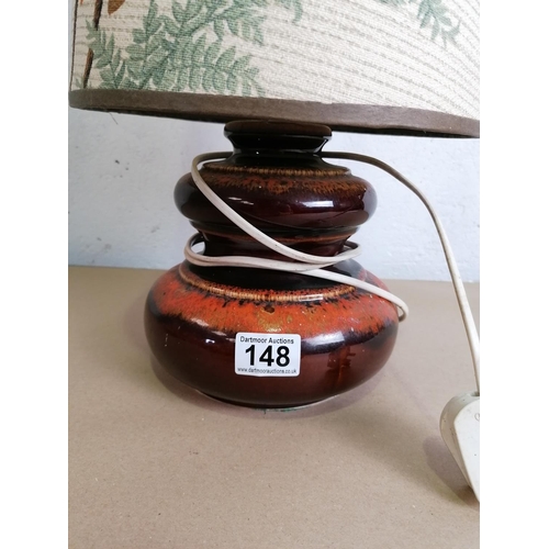 148 - A Retro Ceramic Table Lamp and Shade.