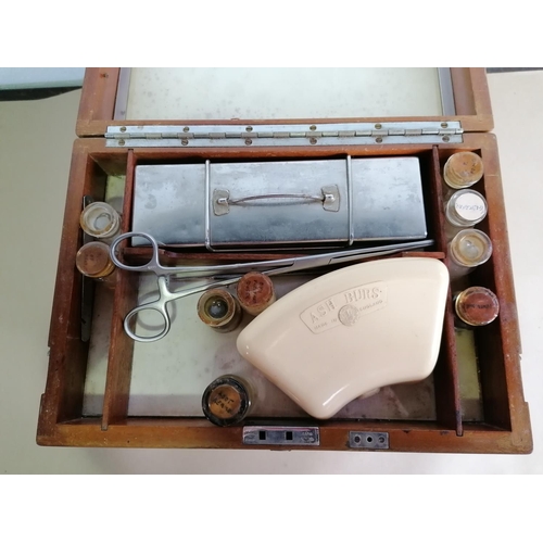 162 - Vintage Dental Cabinet with Seven Drawers and Contents.