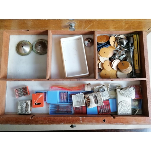 162 - Vintage Dental Cabinet with Seven Drawers and Contents.