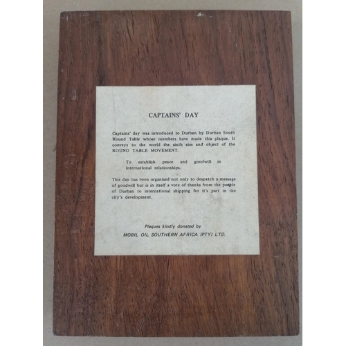 215 - South African plaque and accompanying papers