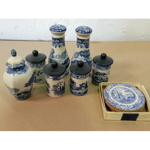 257 - Small Collection of Copeland Spode Jars and Coasters.