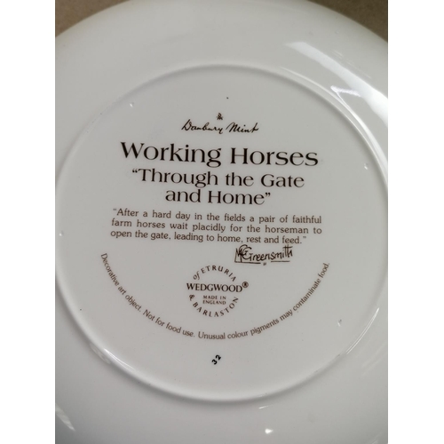 285 - A collection of 11 Working Horses plates in Wedgewood