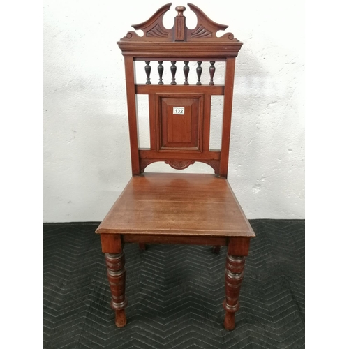 425 - Gothic Style Mahogany Dining Chair with Turned Legs.