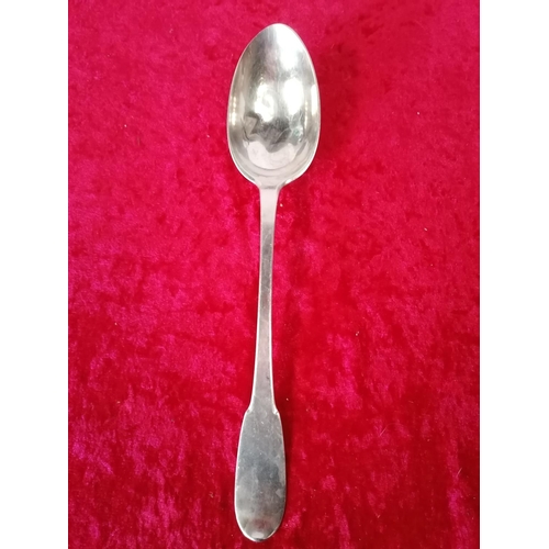 432 - Large French Silver Fiddle Pattern Gravy Spoon (Nants 1765) By Phillipe Belzon. 154 Grams.