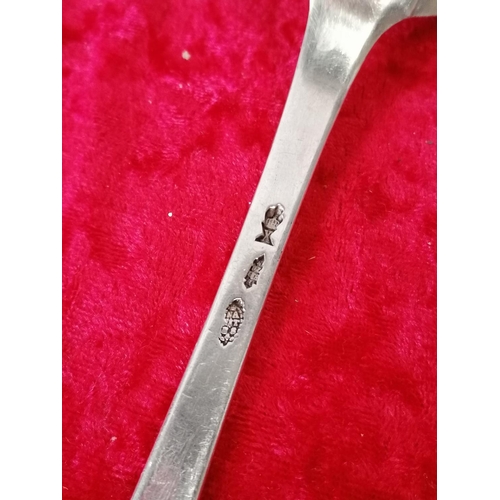 432 - Large French Silver Fiddle Pattern Gravy Spoon (Nants 1765) By Phillipe Belzon. 154 Grams.