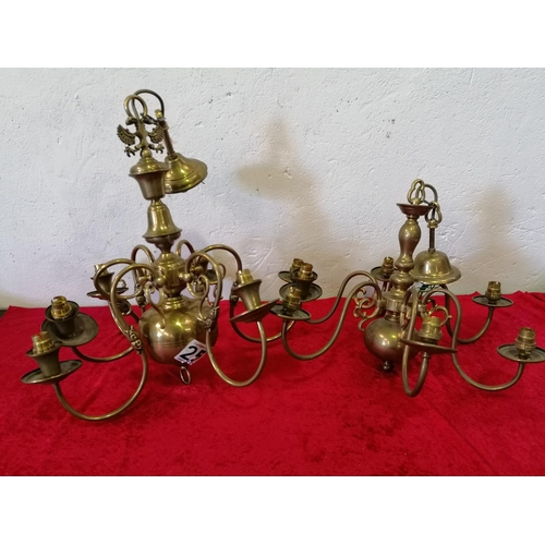 439 - A Trio of magnificent Brass Chandeliers.