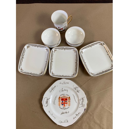 508 - Sir Stanley Matthews memorabilia crockery