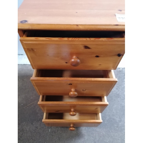 258 - Modern pine bedside chest of four drawers 18