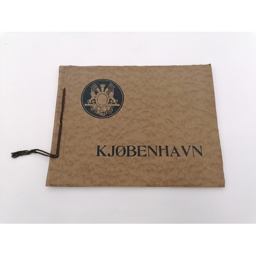 1025 - Brown folder with black lettering and design on front. Contains 47 images of Copenhagen. Published b... 