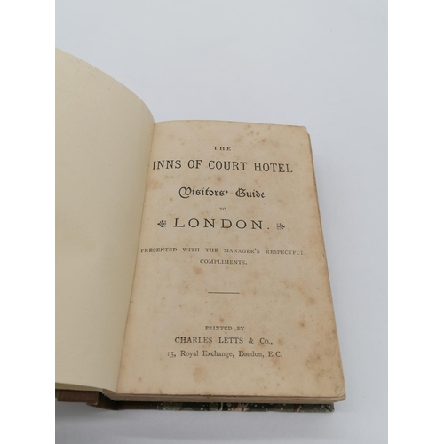 1028 - Hardback, 'The Inns of Court Hotel - Visitors Guide to London'. Newly bound in 1/4 brown cloth with ... 