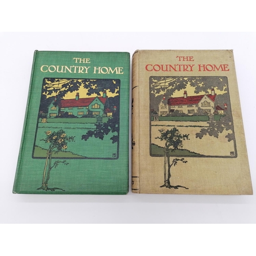 1036 - 2 Hardbacks, 'The Country Home'. Vol. 1 bound in dark green cloth with large deco on f/board and vol... 