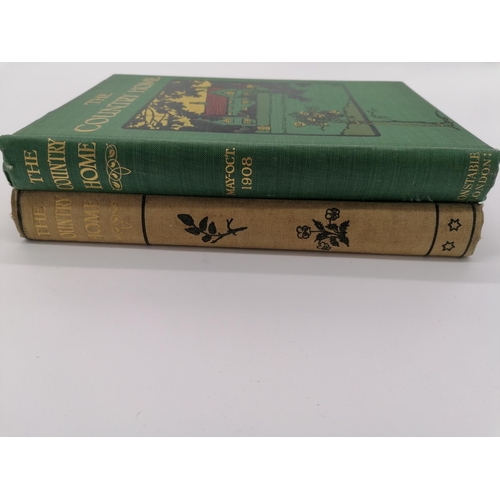 1036 - 2 Hardbacks, 'The Country Home'. Vol. 1 bound in dark green cloth with large deco on f/board and vol... 