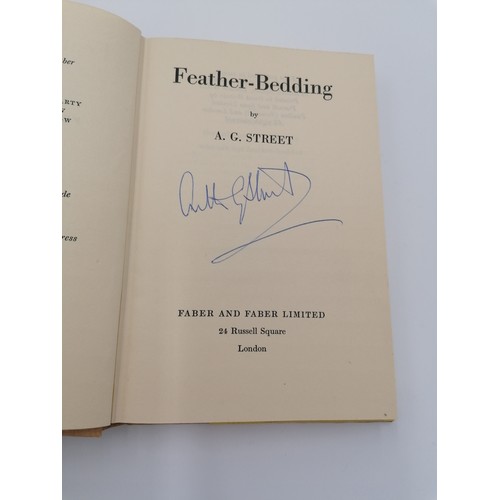 1044 - Hardback, 'Feather Bedding' by A.G. Street. Bound in yellow/orange cloth with red lettering on spine... 