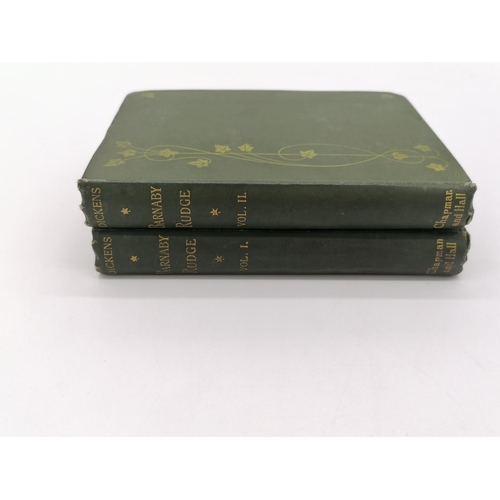 1045 - 2 Hardbacks, 'Barnaby Rudge - A Tale of the Riots of 'Eighty' by Charles Dickens. Bound in green clo... 