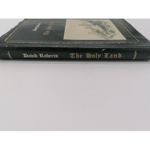 336 - Hardback, 'The Holy Land' by David Roberts. Bound in full blue boards/spine and gold lettering on sp... 