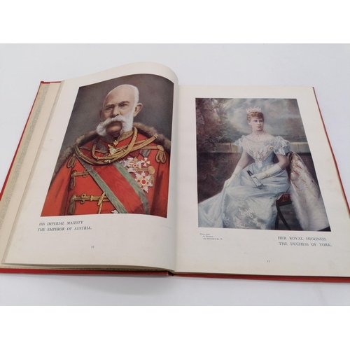 346 - Hardback, 'Royalties of the World'. Bound in full red cloth with gold lettering on f/boards and spin... 