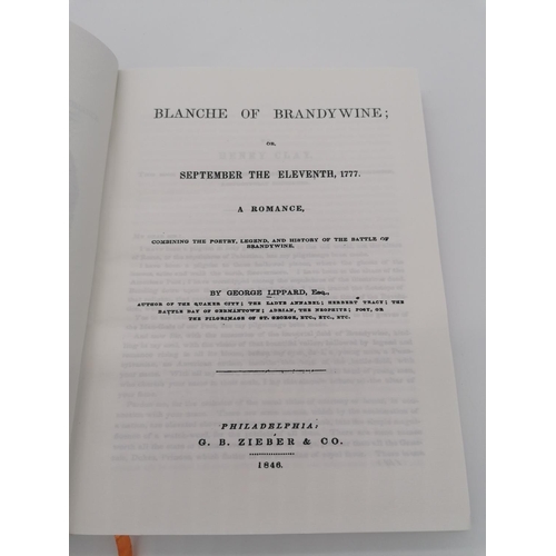 249 - Hardback, 'Blanche of Brandywine' by George Lippard. Bound in 1/2 leather with 4 bands on spine and ... 