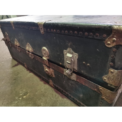 262 - Impressive vintage wardrobe trunk in need of refurbishment