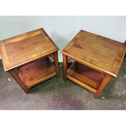 281 - A pair of reproduction coffee tables