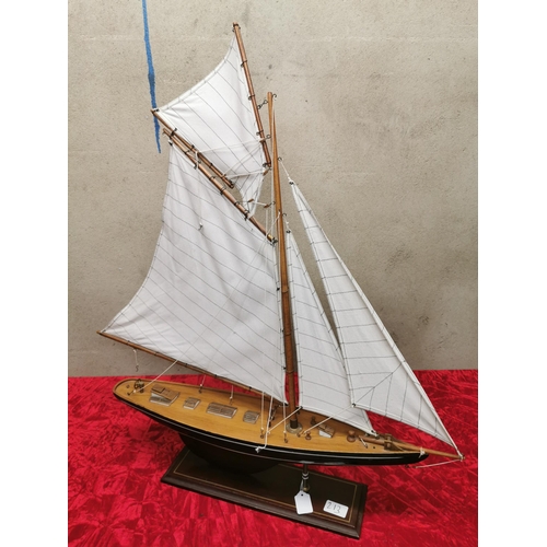 213 - Large sailing ship boot (60cm by 80cm)