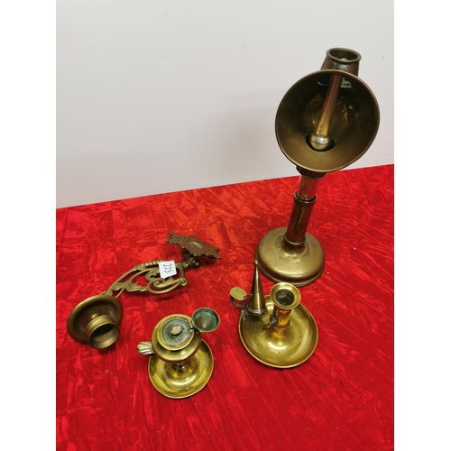 223 - 4 vintage brass candle holders.