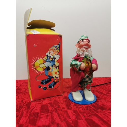 226 - 1950/60 clown toy in box made in GDR.