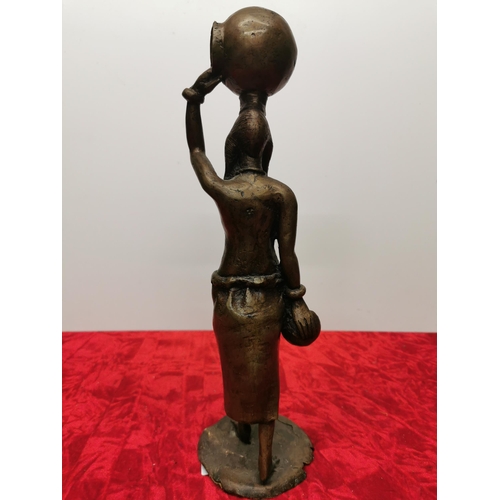 436 - Bronze Figure - African lady bearing pot
14 inches tall