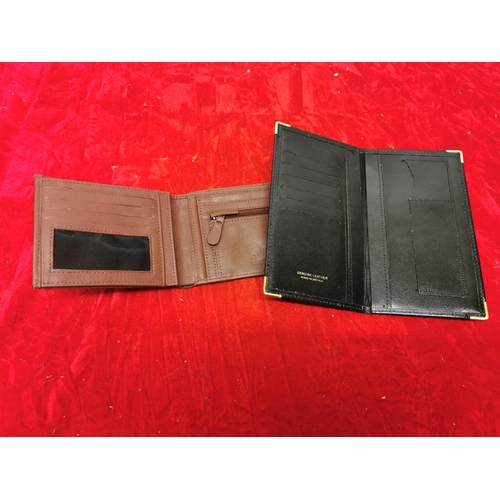 267 - 2 brand new wallets - one brown and one black