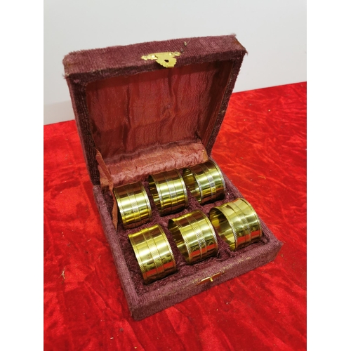 278 - Box of 6 Gilded Napkin Rings