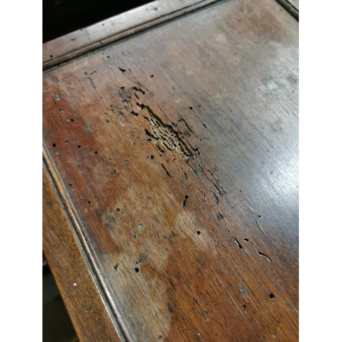 421 - Old heavy bureau, no key. Some damage (pictured). 40x41x22.