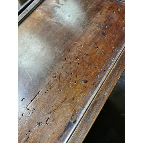 421 - Old heavy bureau, no key. Some damage (pictured). 40x41x22.