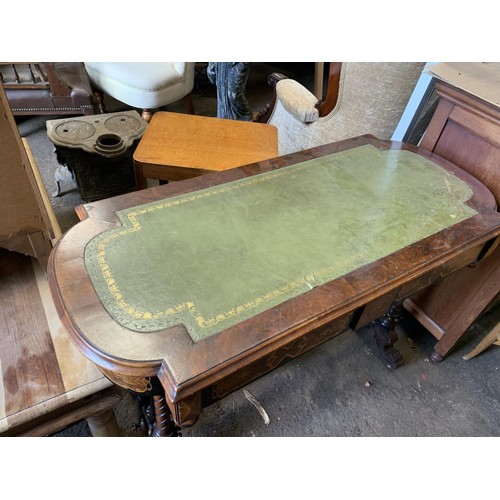 191 - A consort table with beautiful marquetry inset - with drawers and lovely carvings