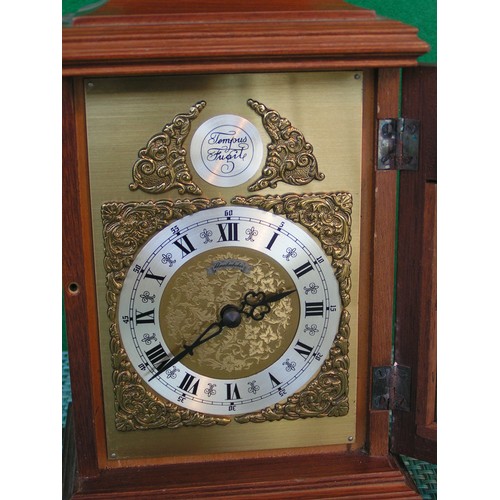 286 - Superb 'Tempus Fugit' mantle clock ... beautiful and delicate 'chime'. Franz Hermle 79.  7 day. Keep... 