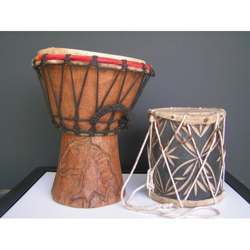 298 - Vintage Djembe style hand drums