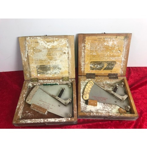 262 - Two boxed 'Tensometers', SME Mark II and Mark III, 1940s WWII RAF equipment