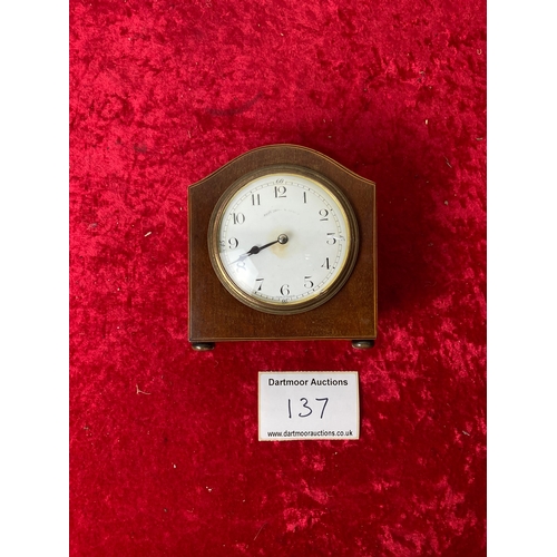 137 - Wooden clock made in France (working)